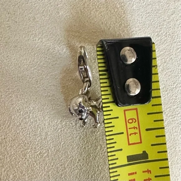 S925 Stamped Puppy Dog Charm | TS Mark | Lobster Clasp | 1.79g - Picture 10 of 11